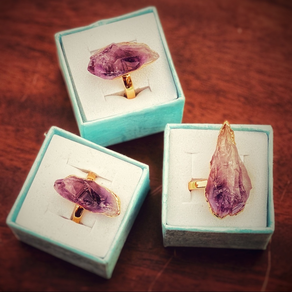 18K Raw Amethyst Ring 💜 NEW SIZES!